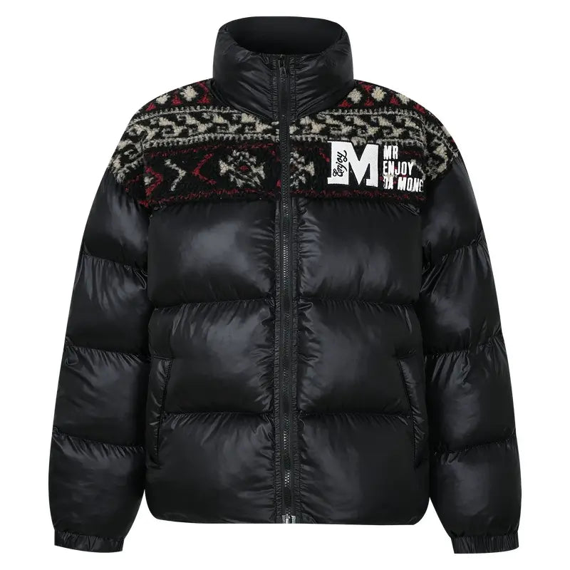 MEDM Ethnic Patchwork Puffer Jacket | Face 3 Face