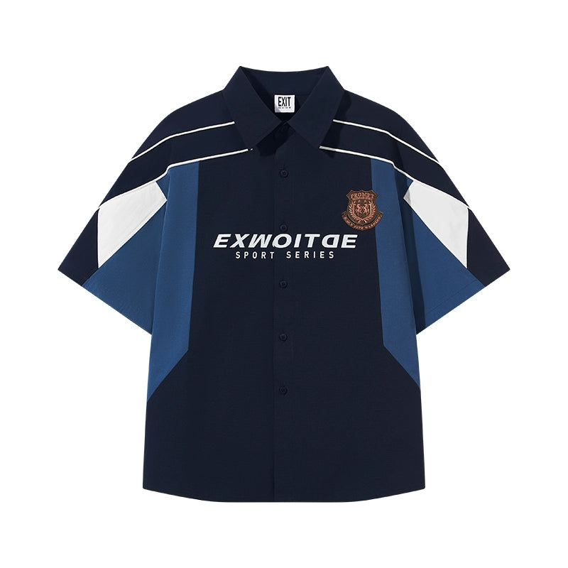 BLIND NO PLAN EXITMODE Colorblocked Sports Shirt | Face 3 Face