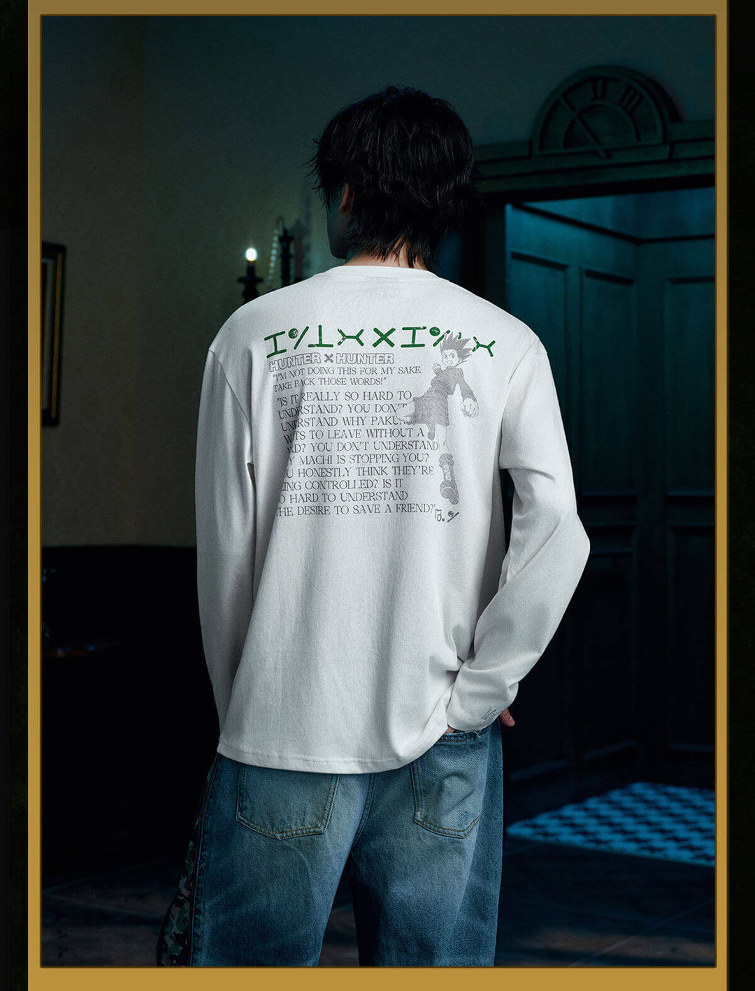 MEDM × HUNTER×HUNTER Character Monologue Print Long Sleeve Tee | Face 3 Face
