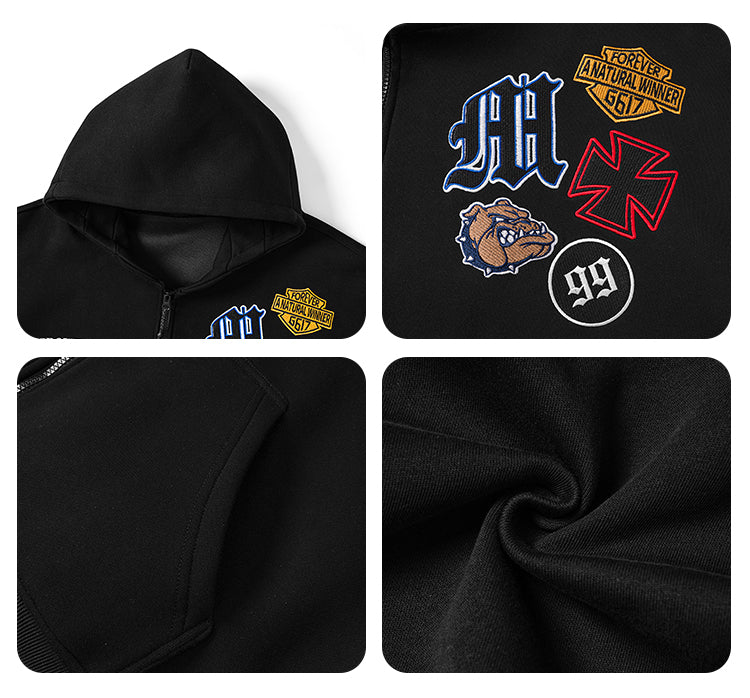 F3F Select 99 Embroidered Zip Up Hoodie | Face 3 Face