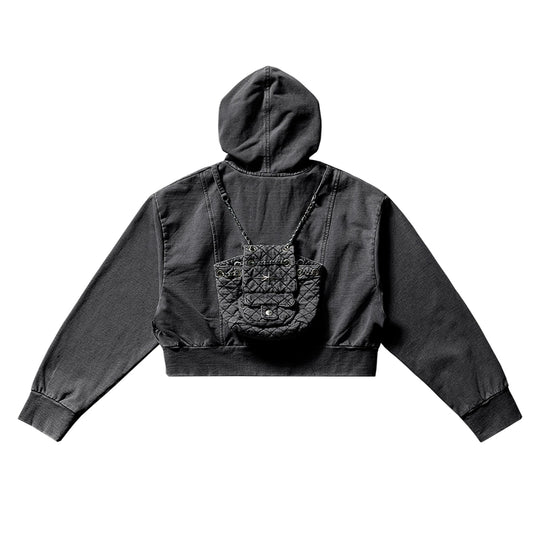 Remedy Backpack Design Washed Denim Short Jacket | Face 3 Face