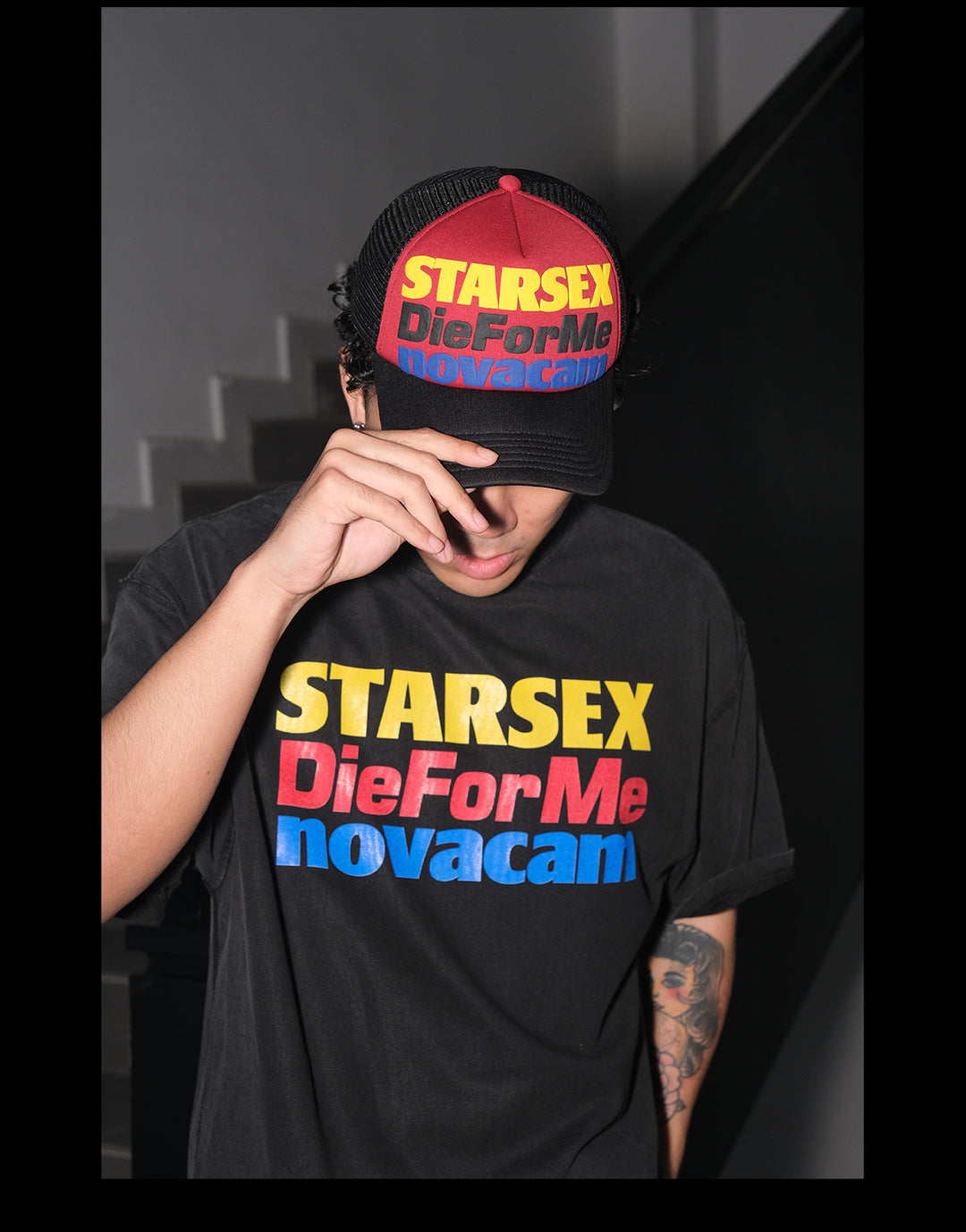 NOVACAM Foam Letter Print Trucker Hat | Face 3 Face