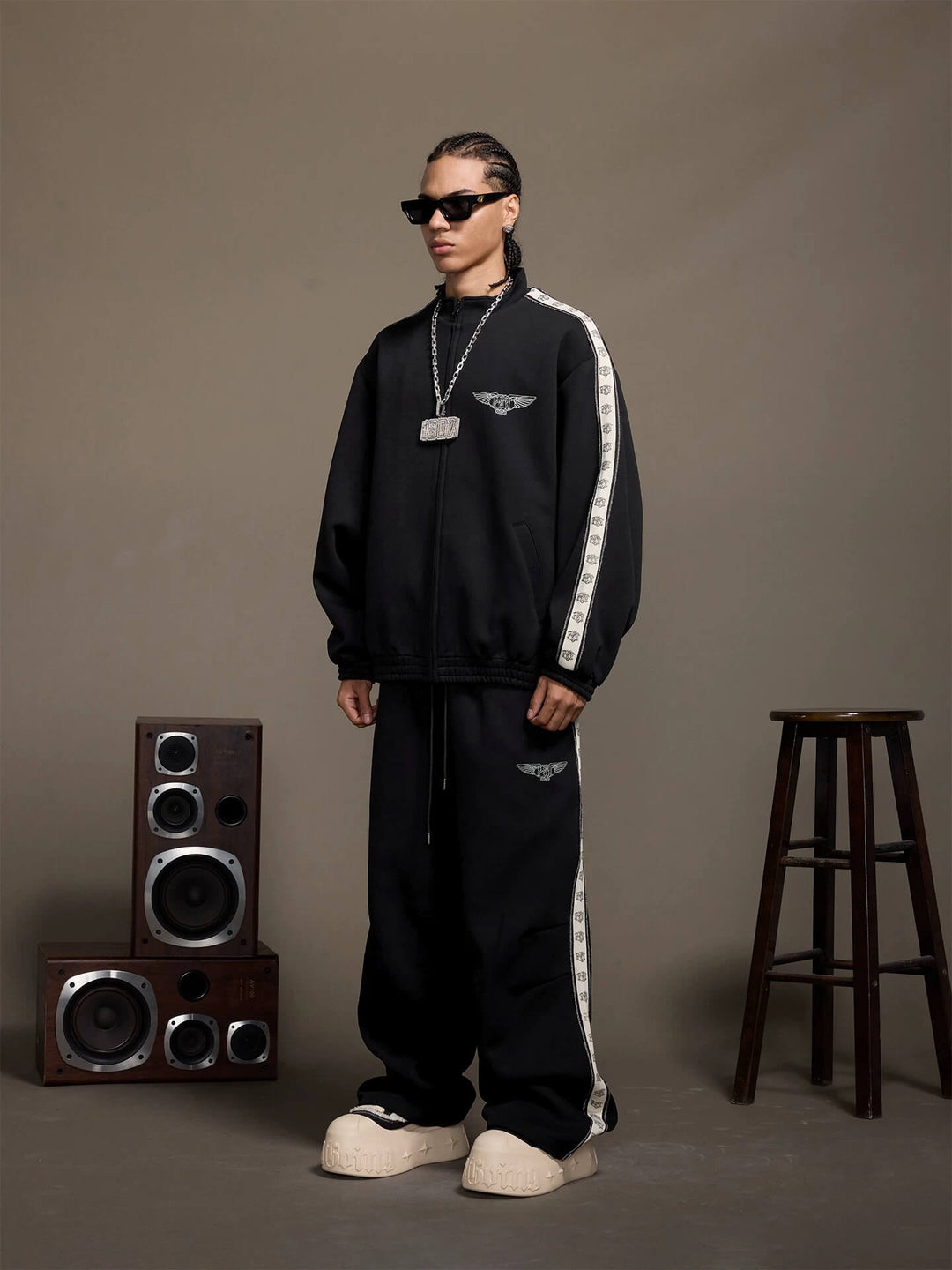 1807 Pegasus Sleeve Tape Track Jacket | Face 3 Face