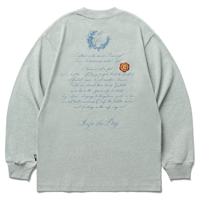 Remedy Wax Seal Handwritten Letter Print Long Sleeve Tee | Face 3 Face