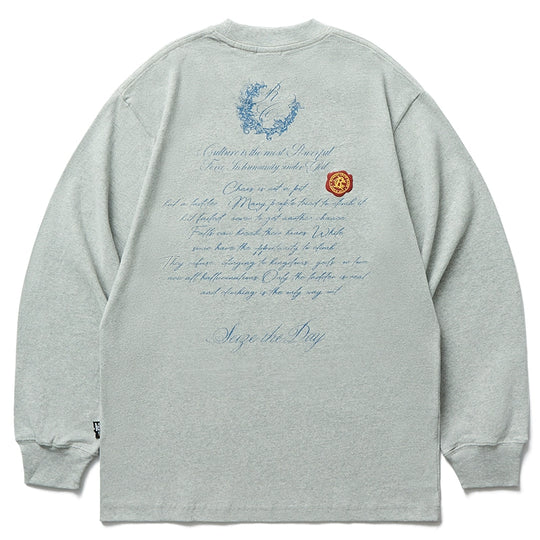 Remedy Wax Seal Handwritten Letter Print Long Sleeve Tee | Face 3 Face