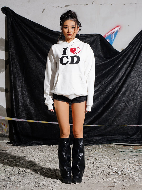 TGFCLUB I LOVE CD Embroidered Hoodie | Face 3 Face