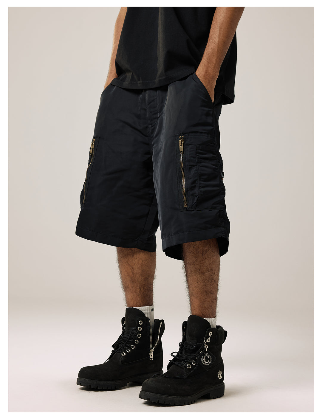 Remedy Multi Pocket Nylon Work Cargo Shorts | Face 3 Face