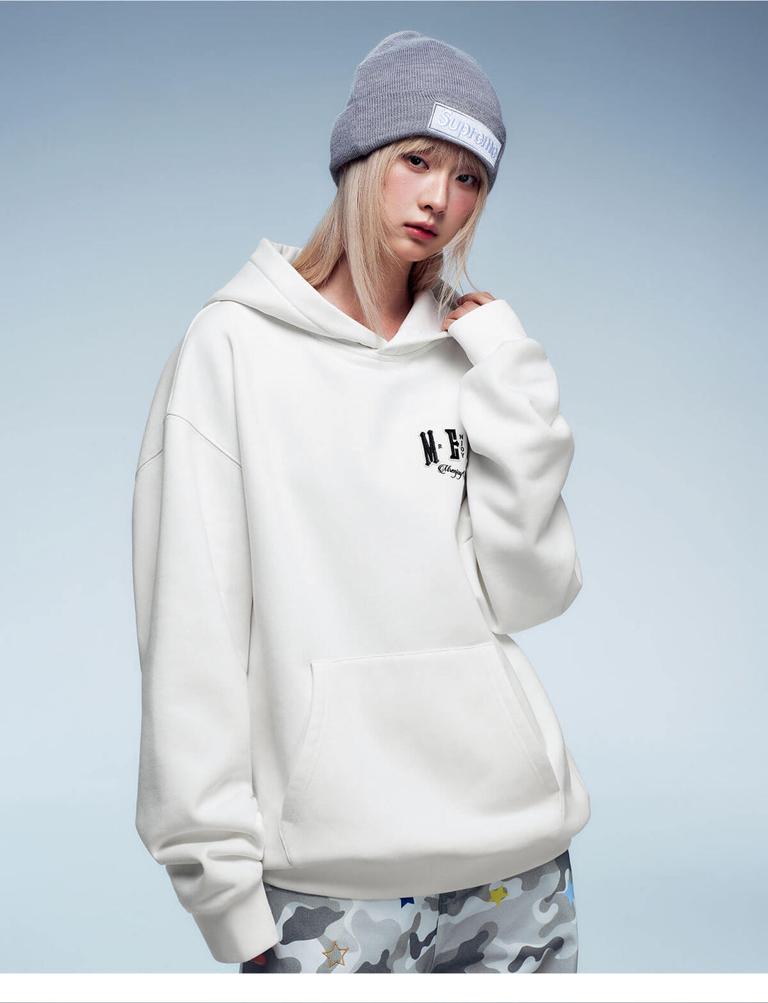MEDM Camouflage Embroidered Patch Hoodie | Face 3 Face