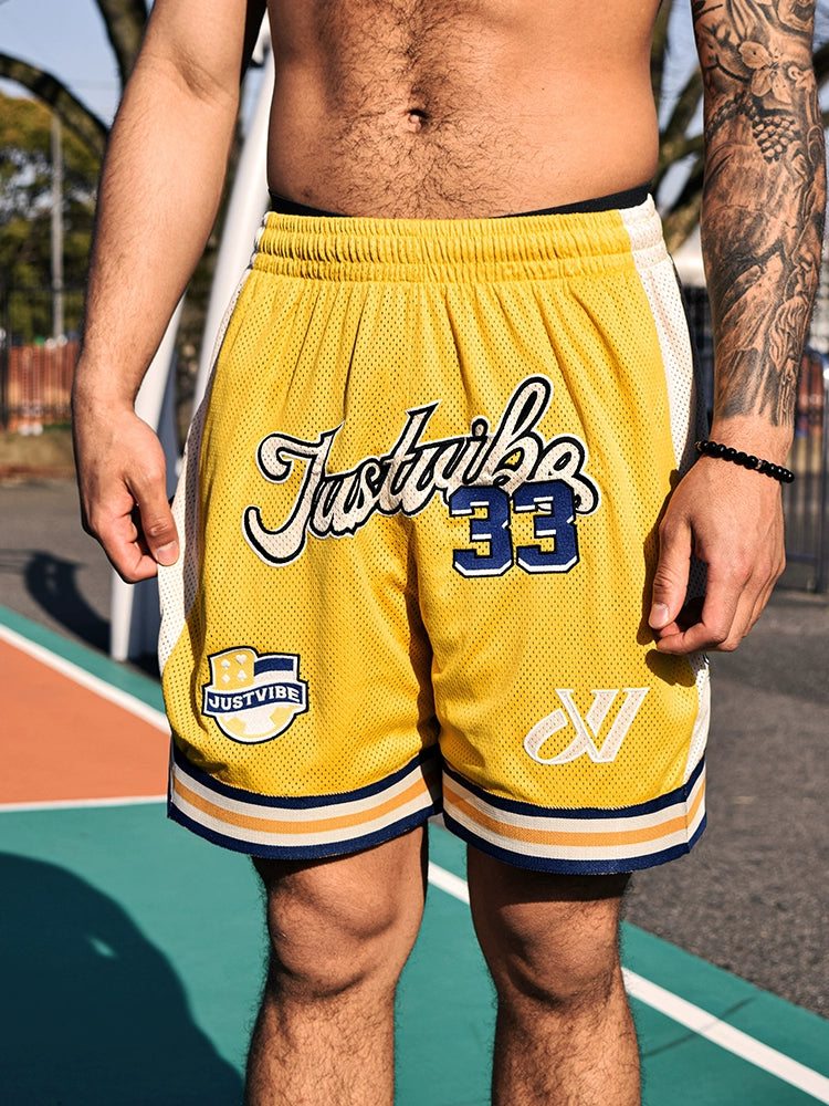 JUST VIBE Spade Card Mesh Basketball Shorts | Face 3 Face