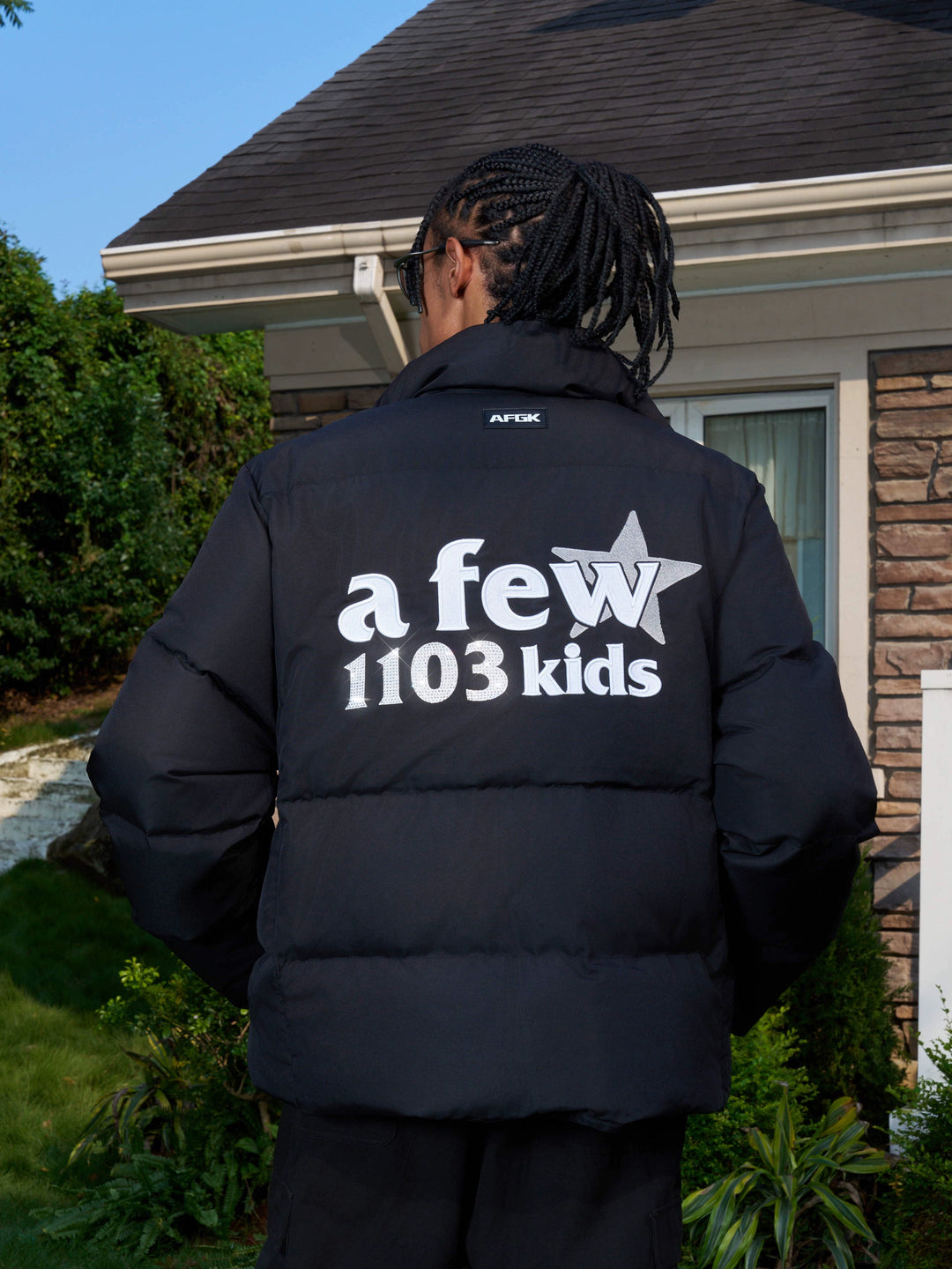 AFGK 1103 Rhinestone Embroidery Down Jacket | Face 3 Face