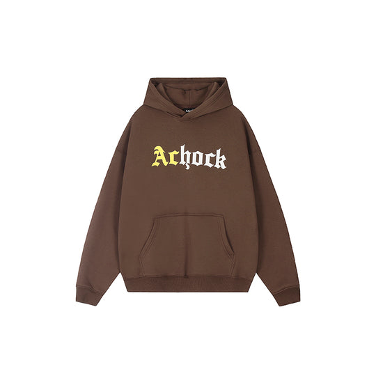 Puff print hoodies | Achock Colorblocking Printed Logo Hoodie | Face 3 Face