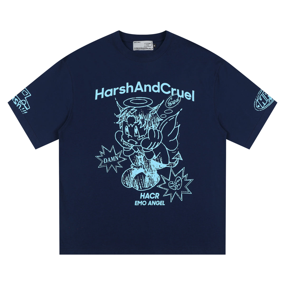 Harsh and Cruel Angel Graffiti Print Tee | Face 3 Face