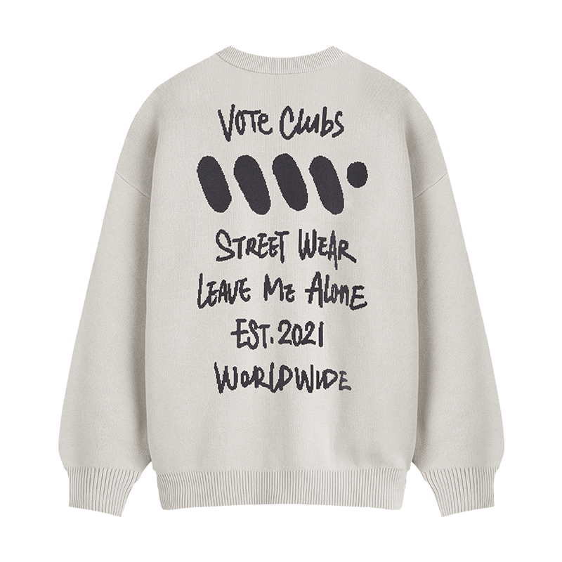 VOTE VVVVOTE Hand Painted Knit Sweater