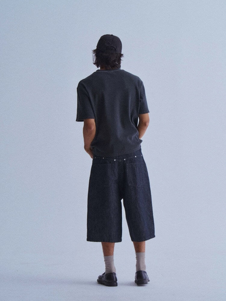 LIBERAFIT Raw Denim Below Knee Shorts | Face 3 Face