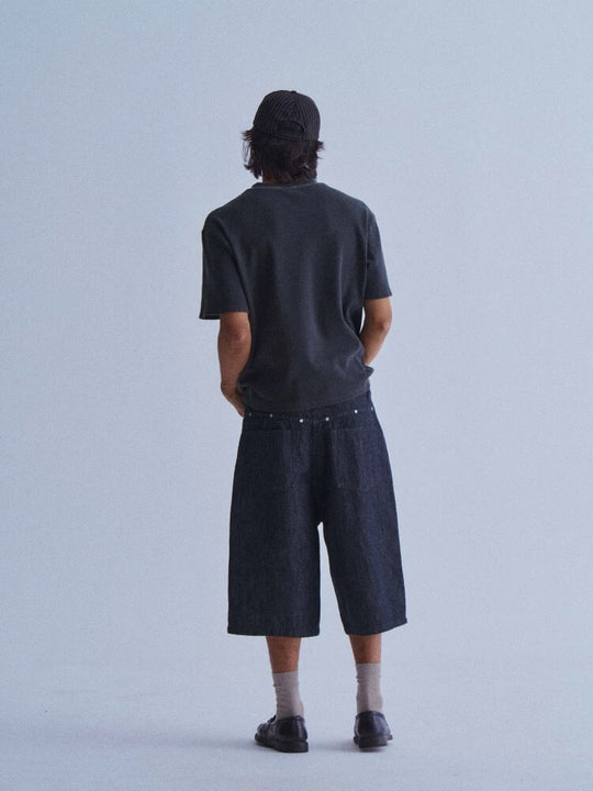 LIBERAFIT Raw Denim Below Knee Shorts | Face 3 Face