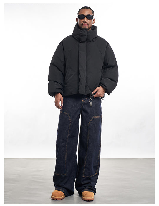 F3F Select Stitch Lines Dark Blue Double Knee Jeans | Face 3 Face