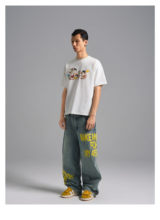 S45 Cow Print Basic Logo Tee | Face 3 Face