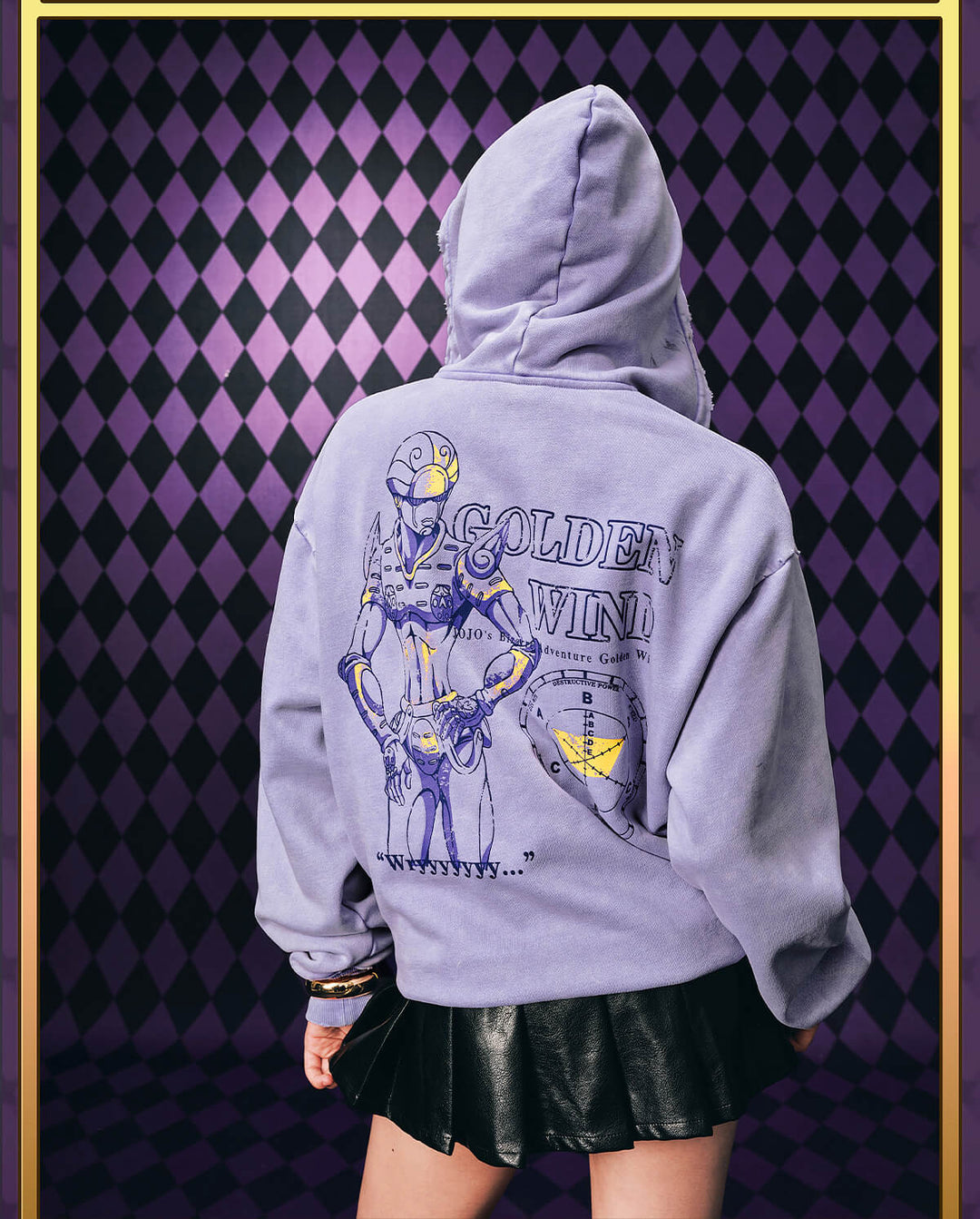 MEDM × JOJO Washed Graphic Print Zip Up Hoodie | Face 3 Face