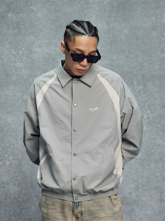 1807 Graffiti Logo Patchwork Coach Jacket | Face 3 Face