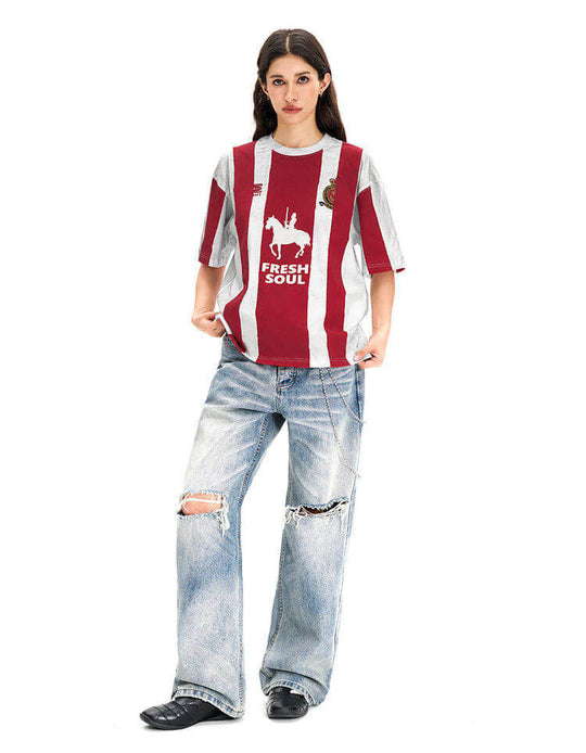 F3F Select Hand Painted Stripe Short Sleeve Soccer Tee | Face 3 Face
