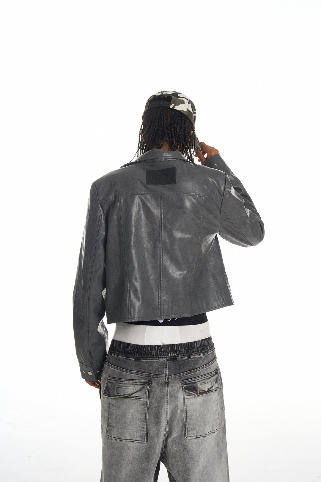 KARMANISTIC Racing Short Leather Jacket | Face 3 Face