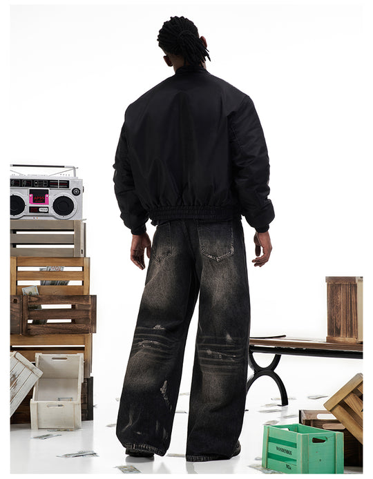 F3F Select Dirty Dye Whisker Black Washed Baggy Jeans | Face 3 Face