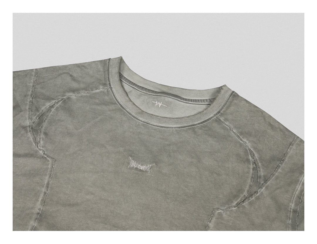 UNDERWATER Gray Sand-Washed Faded Deconstructed Tee | Face 3 Face