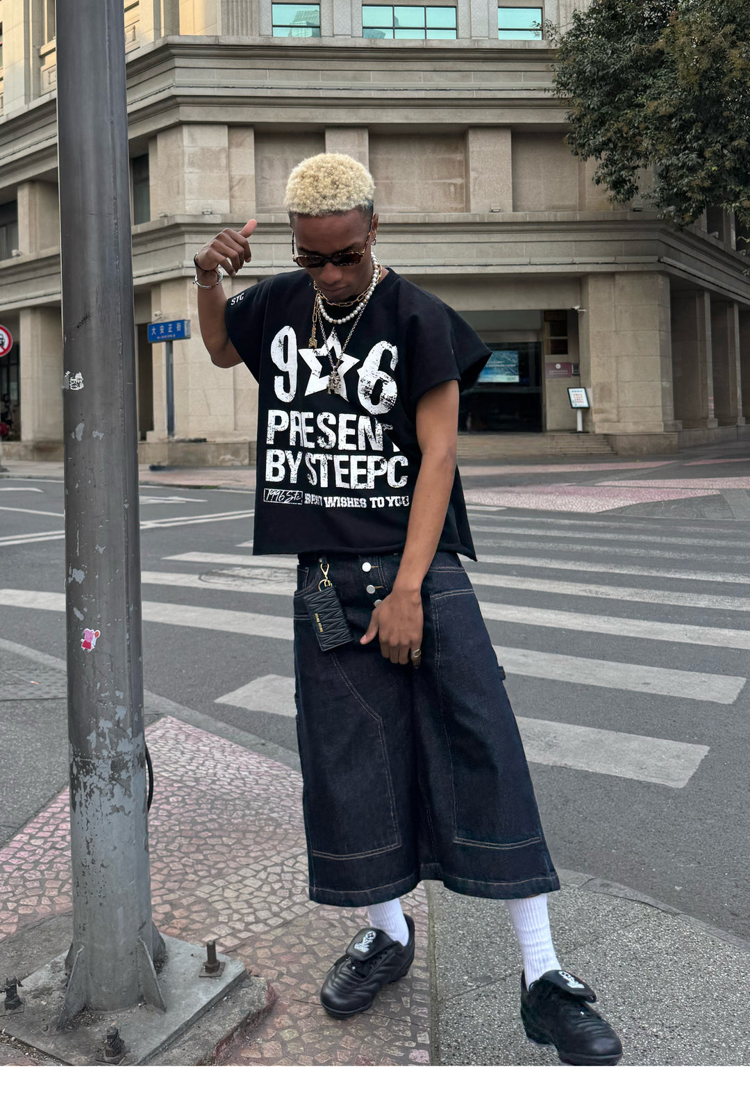 STEEPC Aged Printed Sleeveless Tee | Face 3 Face