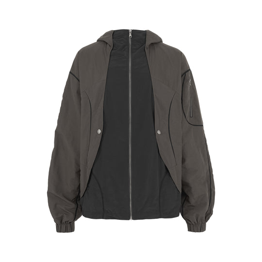 UNDERWATER Color Blocking Mesh Patchwork Punching Jacket