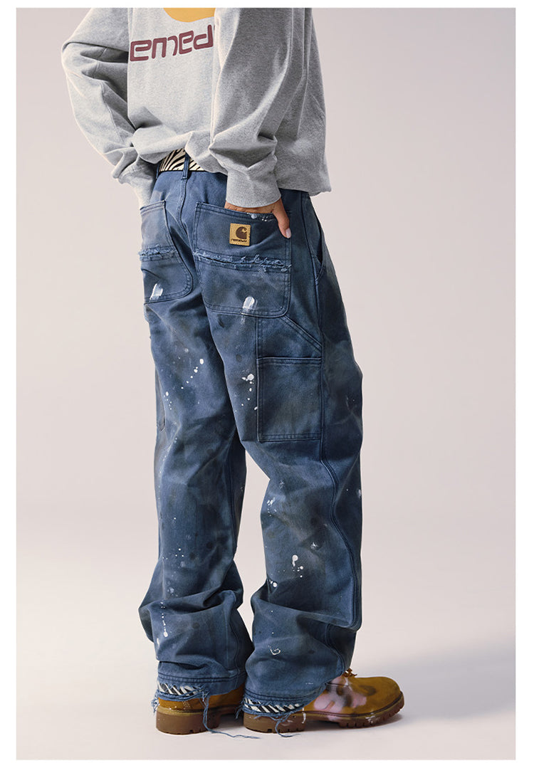 Remedy Washed Splash Ink Work Painter Pants | Face 3 Face