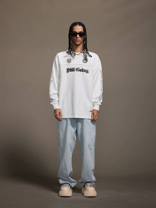 1807 Gothic Leather Patched Hockey Jersey Tee | Face 3 Face