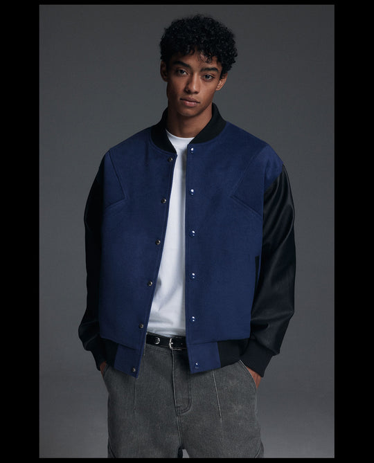 NOVACAM Patchwork Varsity Jacket | Face 3 Face