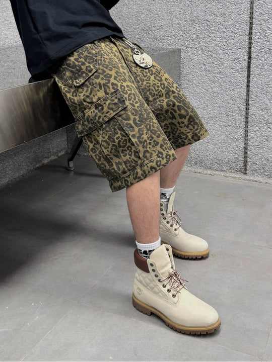 S45 Leopard Cargo Shorts | Face 3 Face