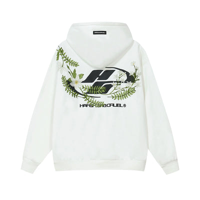 Harsh and Cruel Botanical Darts Logo Floral Embroidered Hoodie | Face 3 Face