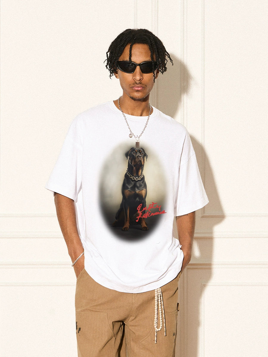EMPTY REFERENCE Rottweiler Dog Print Tee