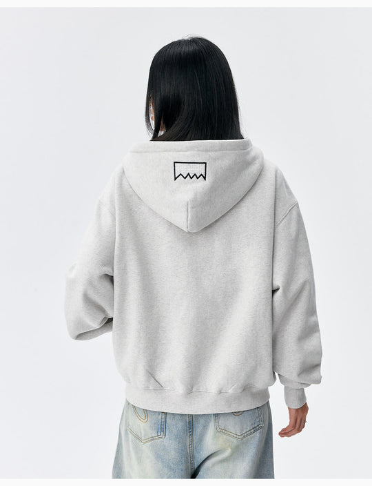 MEDM Pearl Logo Embellished Zip Up Hoodie | Face 3 Face