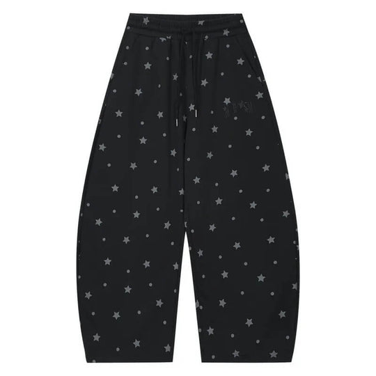 MEDM Star Polka Dot Print Baggy Sweatpants | Face 3 Face