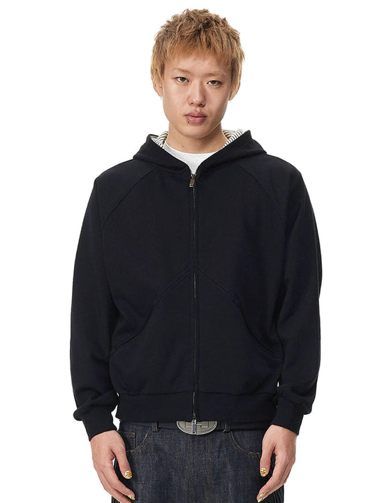 EVILKNIGHT(EK) Striped Hood Lining Zip Up Hoodie | Face 3 Face