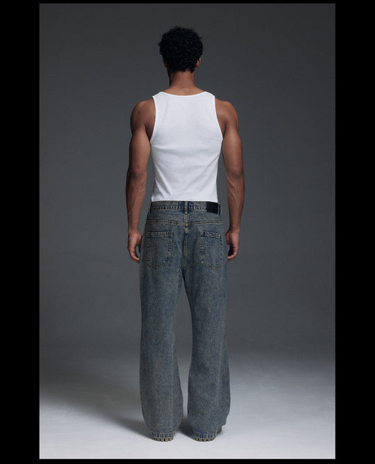 NOVACAM Frosted-Wash Flared Jeans | Face 3 Face