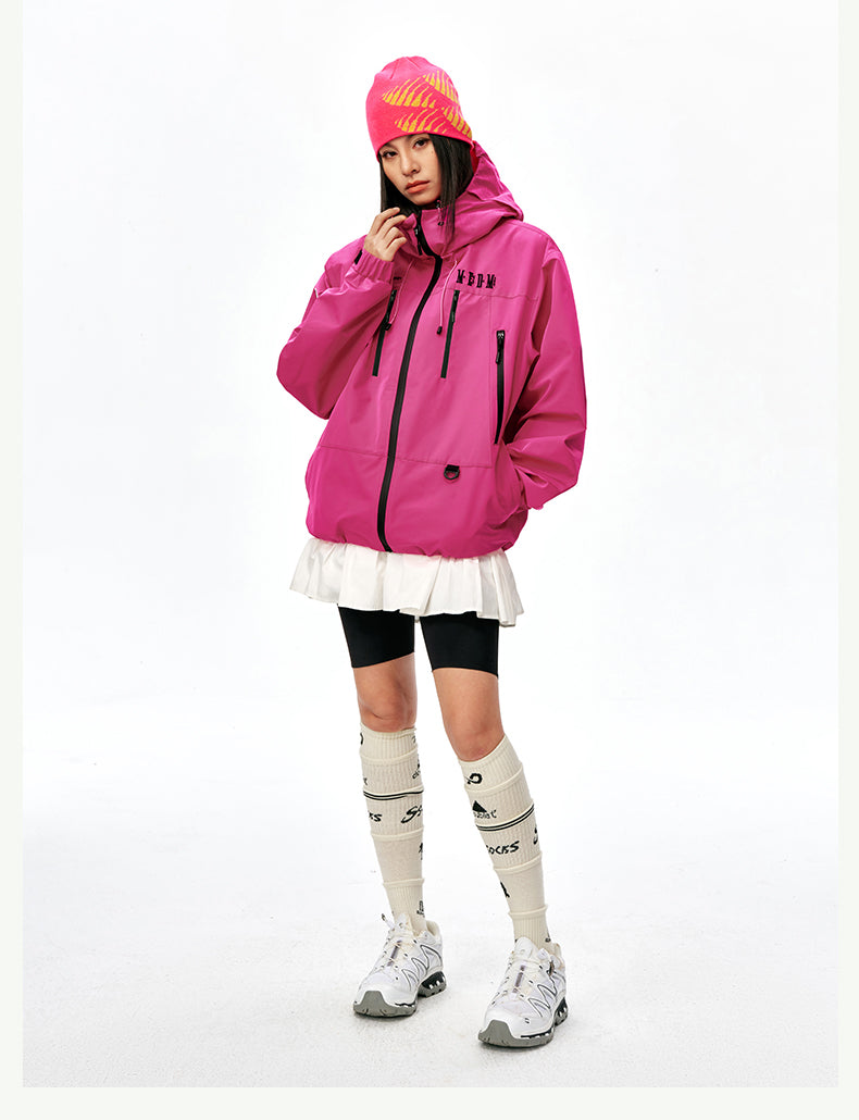 MEDM Basic Logo Embroidered Hardshell Jacket | Face 3 Face