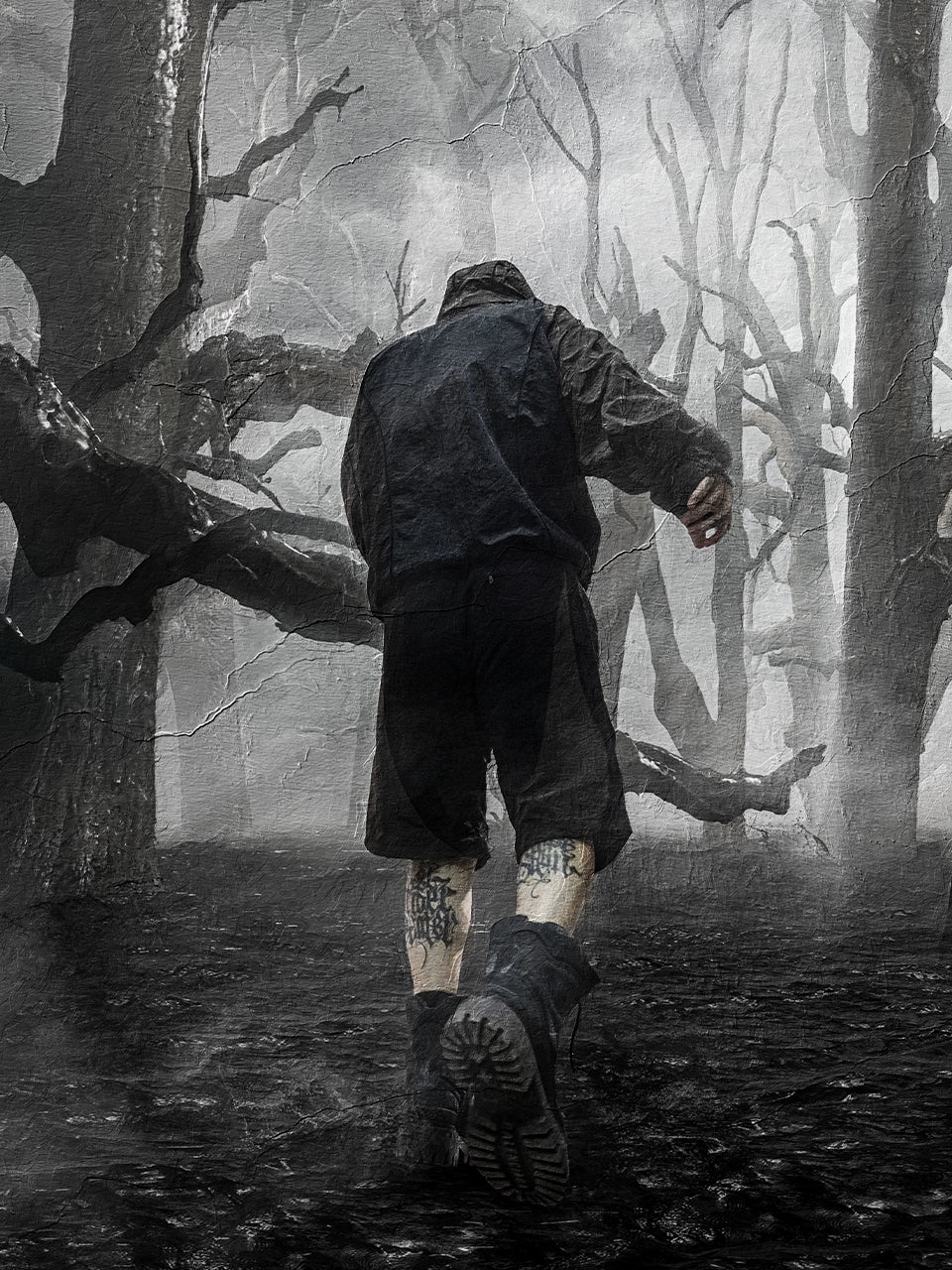 UNDERWATER Curved Mesh Patchwork Nylon Shorts | Face 3 Face