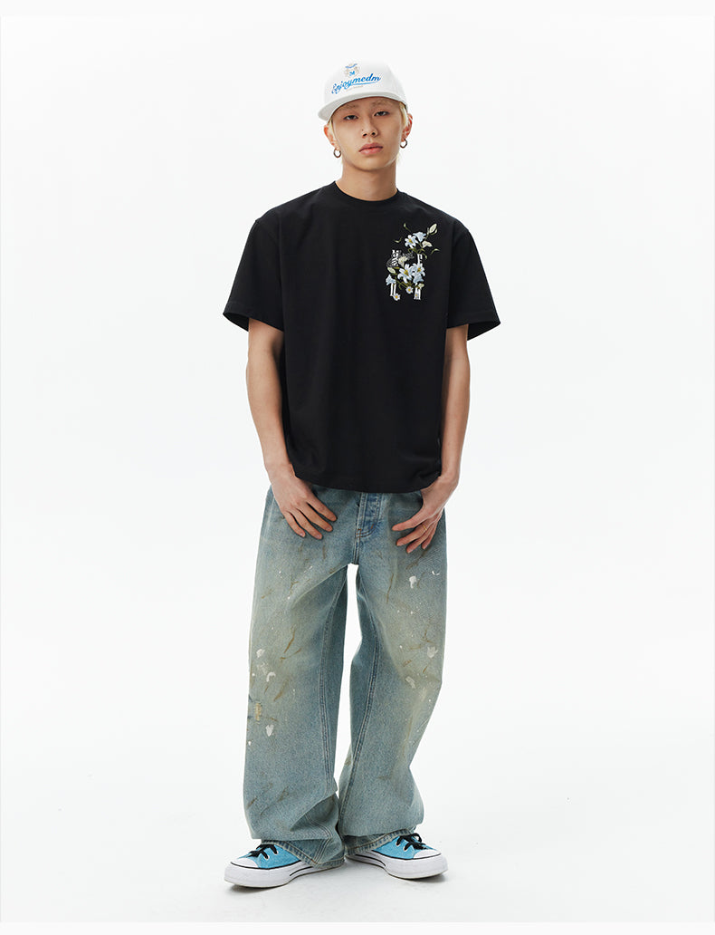 MEDM Orchid Rose Embroidered Tee | Face 3 Face