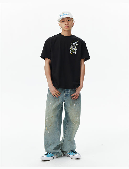 MEDM Orchid Rose Embroidered Tee | Face 3 Face