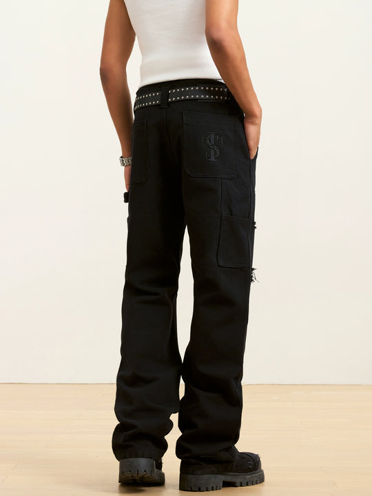 Small Town Kid Destroyed Washed Double Knee Pants | Face 3 Face