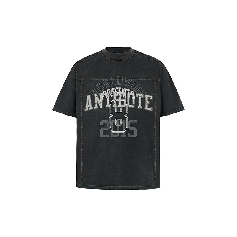 ANTIDOTE Logo Numbering Print Washed Tee | Face 3 Face