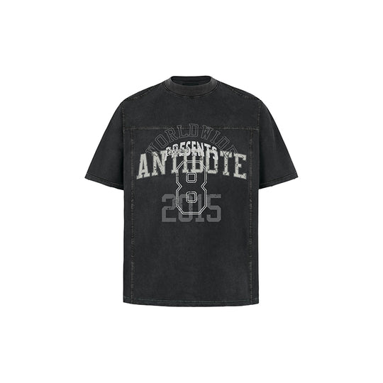 ANTIDOTE Logo Numbering Print Washed Tee | Face 3 Face