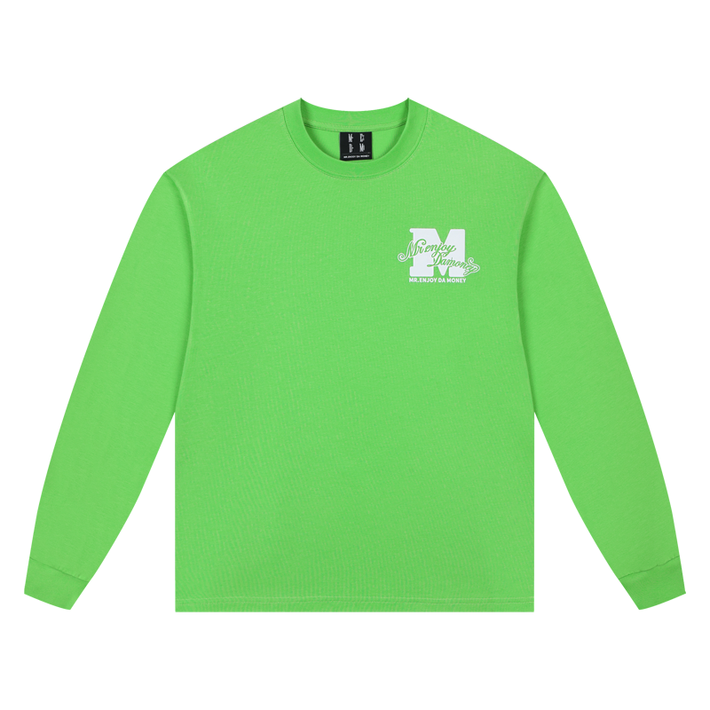 MEDM Basic M Logo Printed Long Sleeve Tee | Face 3 Face