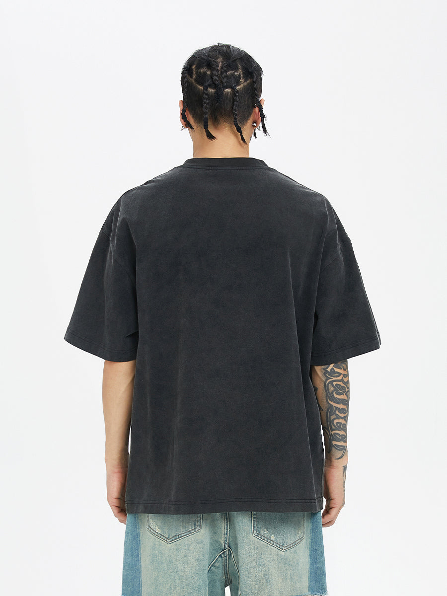 F2CE Washing Old Vintage Face Printed Tee