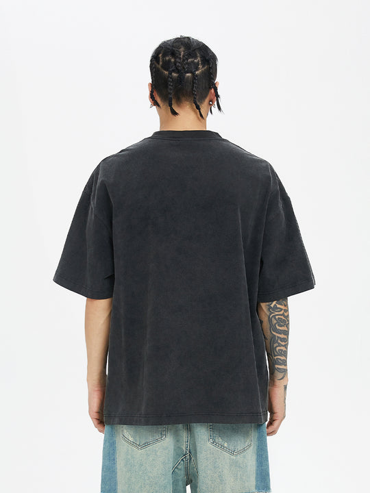 F2CE Washing Old Vintage Face Printed Tee