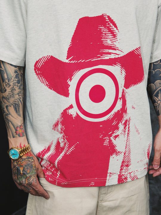 S45 Slogan Flocking Printing Embroidered Logo Tee | Face 3 Face